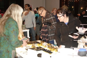 Pamela Moore had a constant stream of visitors mesmerized by her remarkable jewelry.